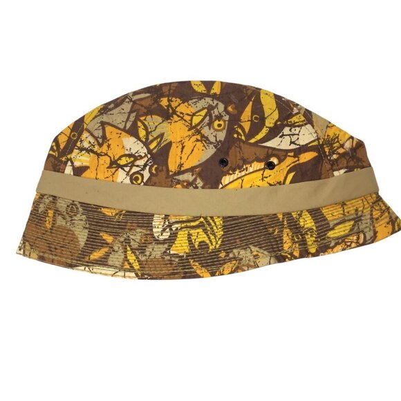 Vintage Jiffy Golf Hat Cap Men's Pellon Lined All Over Print USA Camo Mod Sz L - Picture 10 of 10